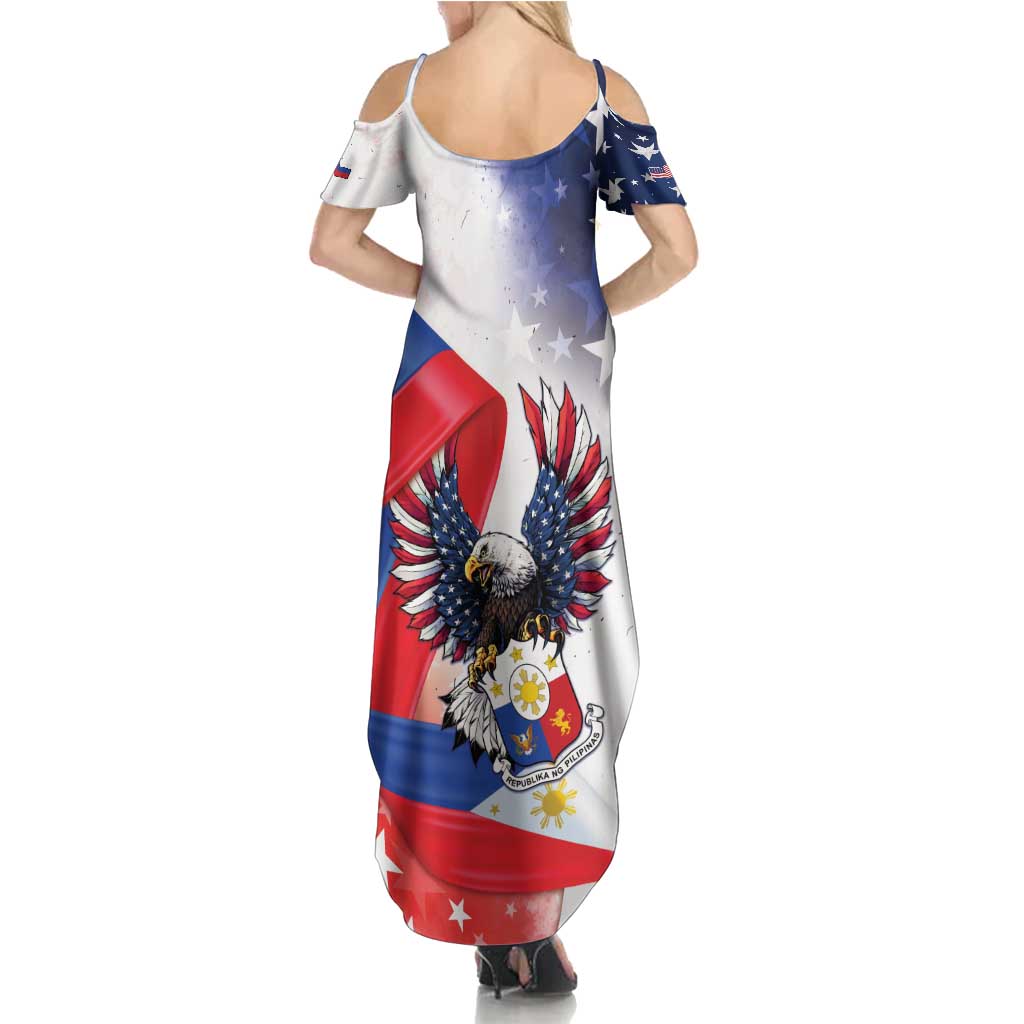 Filipino American History Month Family Matching Summer Maxi Dress and Hawaiian Shirt Philippines Proud Of My Roots - Wonder Print Shop