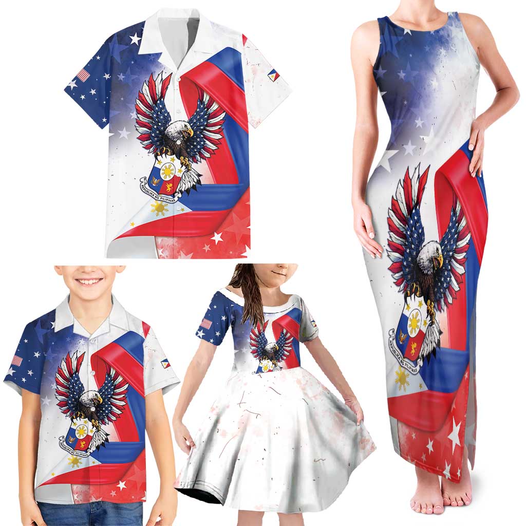 Filipino American History Month Family Matching Tank Maxi Dress and Hawaiian Shirt Philippines Proud Of My Roots - Wonder Print Shop