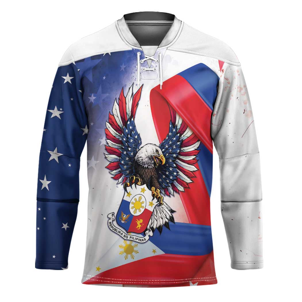 Filipino American History Month Hockey Jersey Philippines Proud Of My Roots - Wonder Print Shop