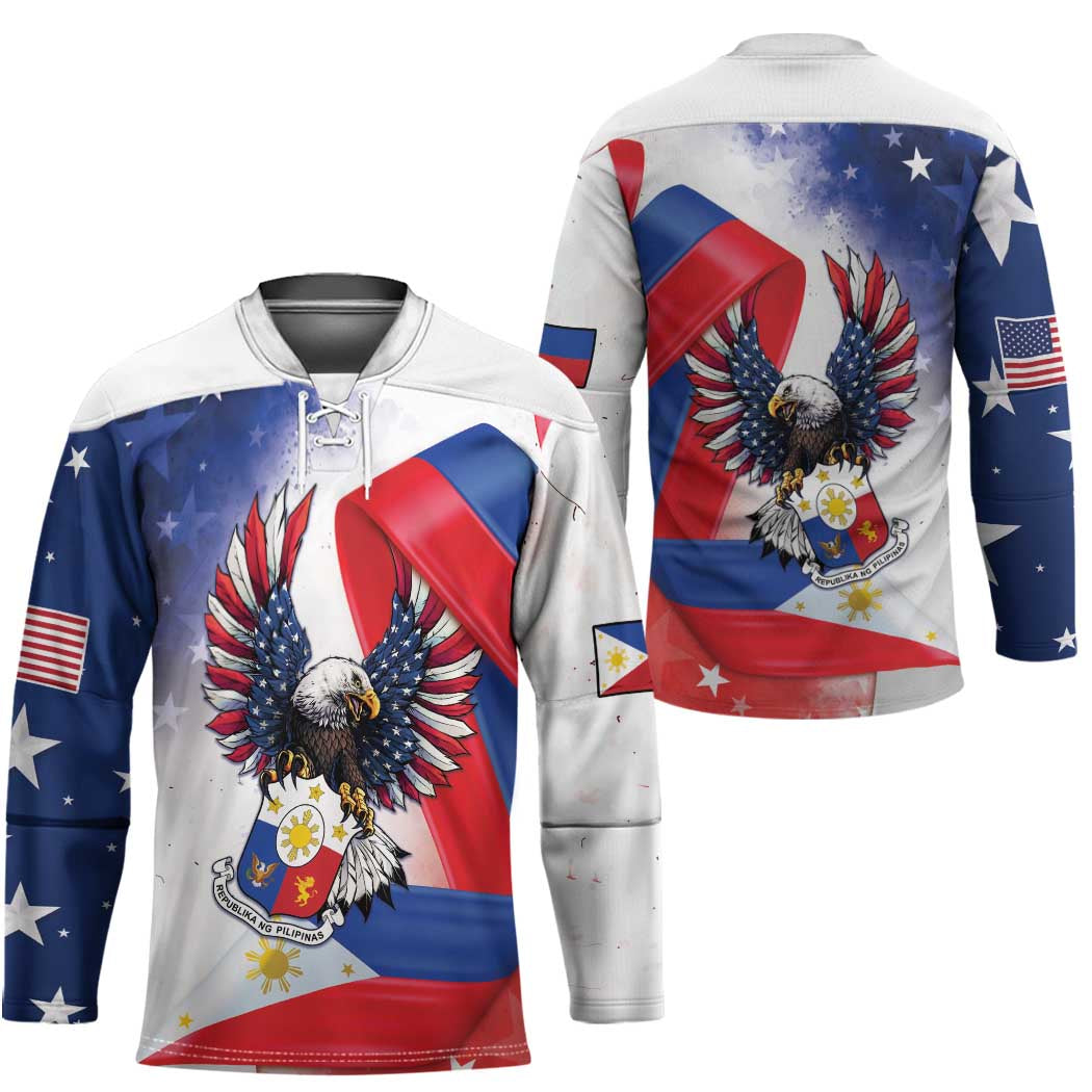 Filipino American History Month Hockey Jersey Philippines Proud Of My Roots - Wonder Print Shop