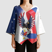 Filipino American History Month Kimono Sleeve Blouse Philippines Proud Of My Roots - Wonder Print Shop