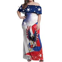 Filipino American History Month Off Shoulder Maxi Dress Philippines Proud Of My Roots - Wonder Print Shop