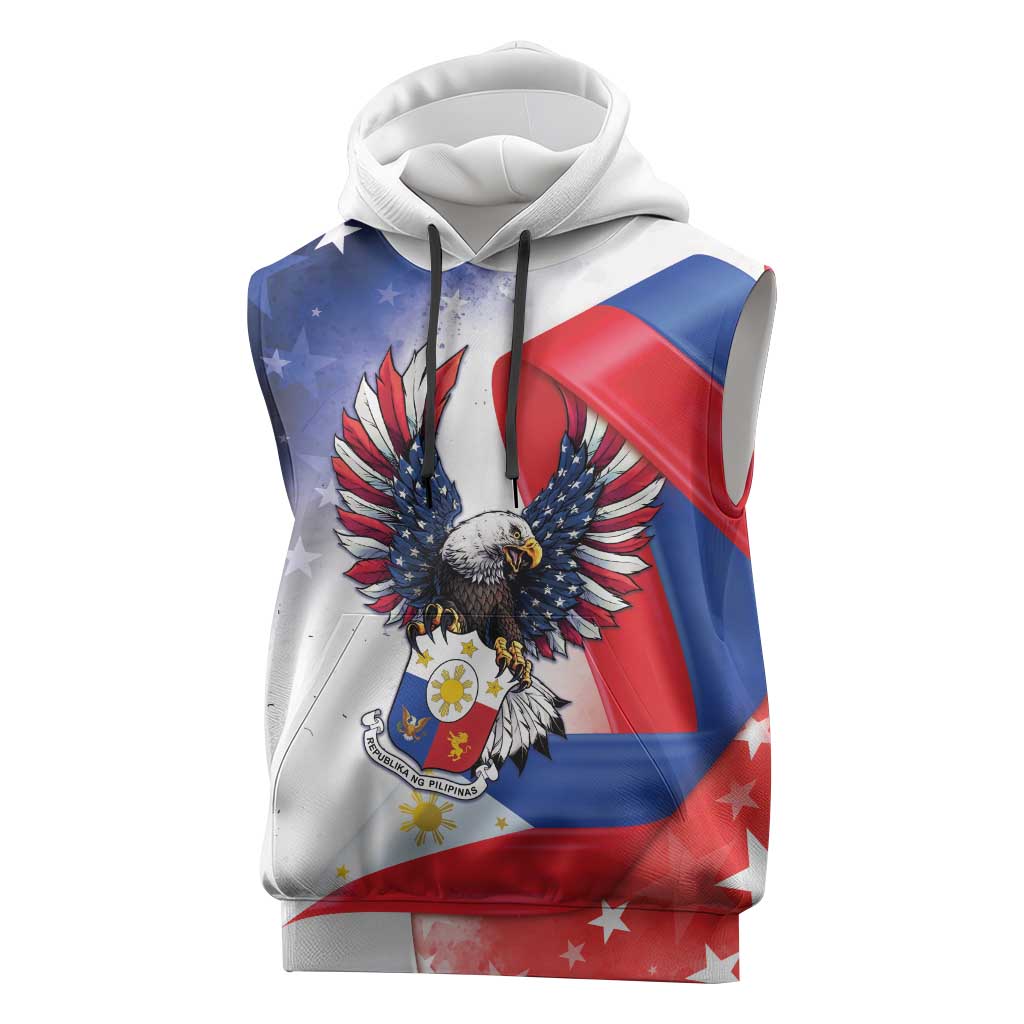 Filipino American History Month Sleeveless Hoodie Philippines Proud Of My Roots - Wonder Print Shop