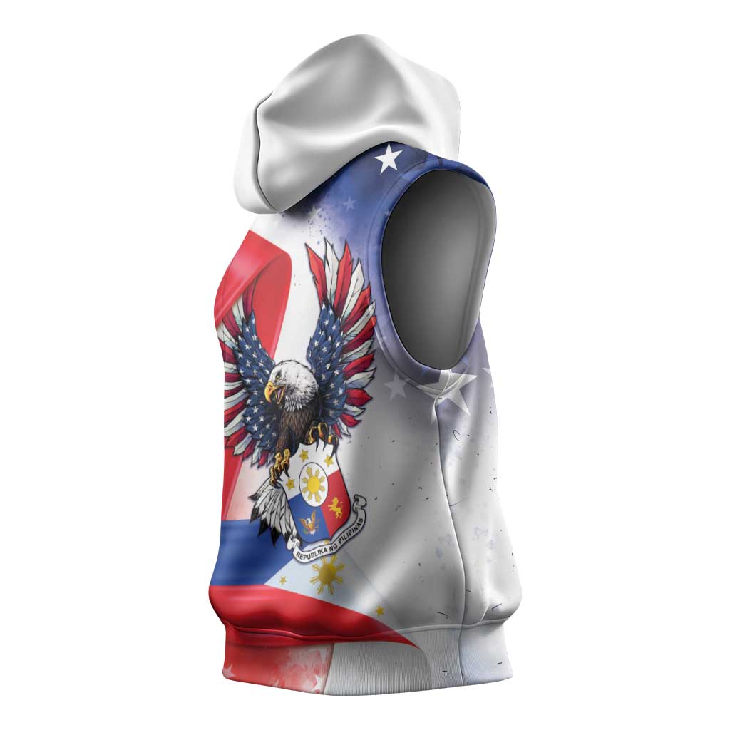 Filipino American History Month Sleeveless Hoodie Philippines Proud Of My Roots - Wonder Print Shop