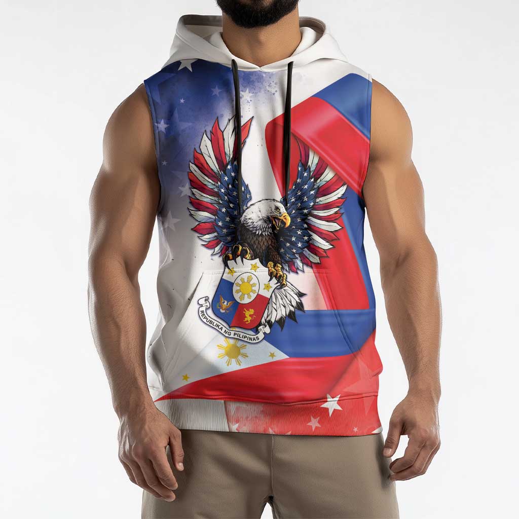 Filipino American History Month Sleeveless Hoodie Philippines Proud Of My Roots - Wonder Print Shop