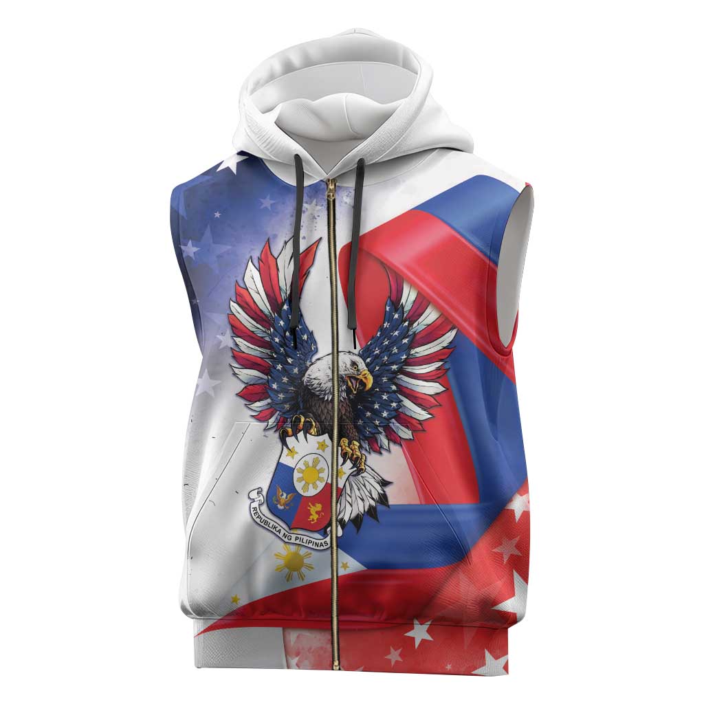 Filipino American History Month Sleeveless Zip Hoodie Philippines Proud Of My Roots - Wonder Print Shop