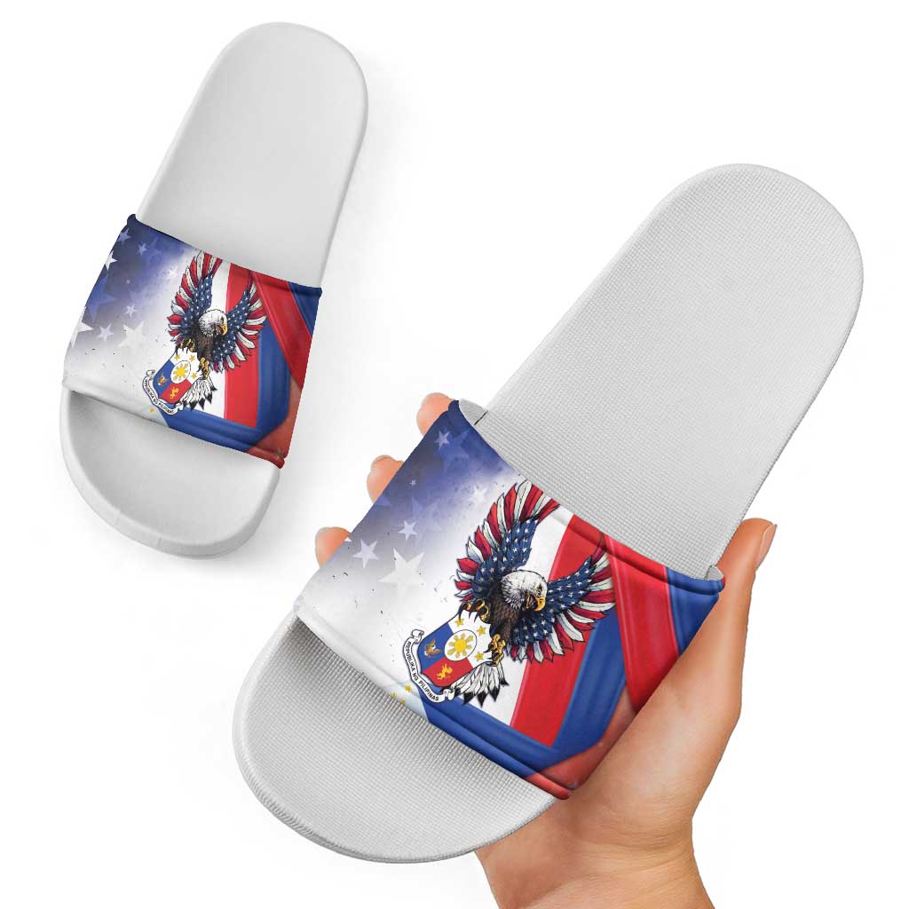Filipino American History Month Slide Sandals Philippines Proud Of My Roots - Wonder Print Shop