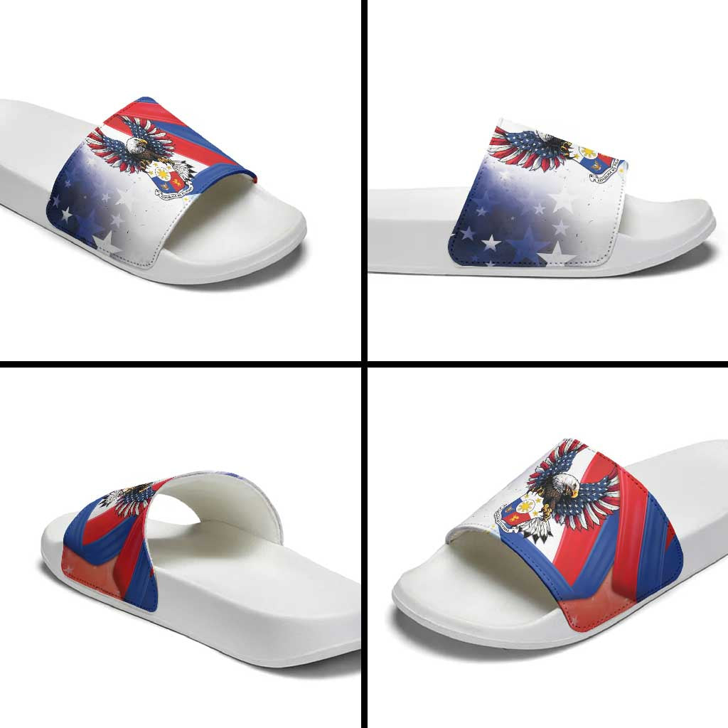 Filipino American History Month Slide Sandals Philippines Proud Of My Roots - Wonder Print Shop