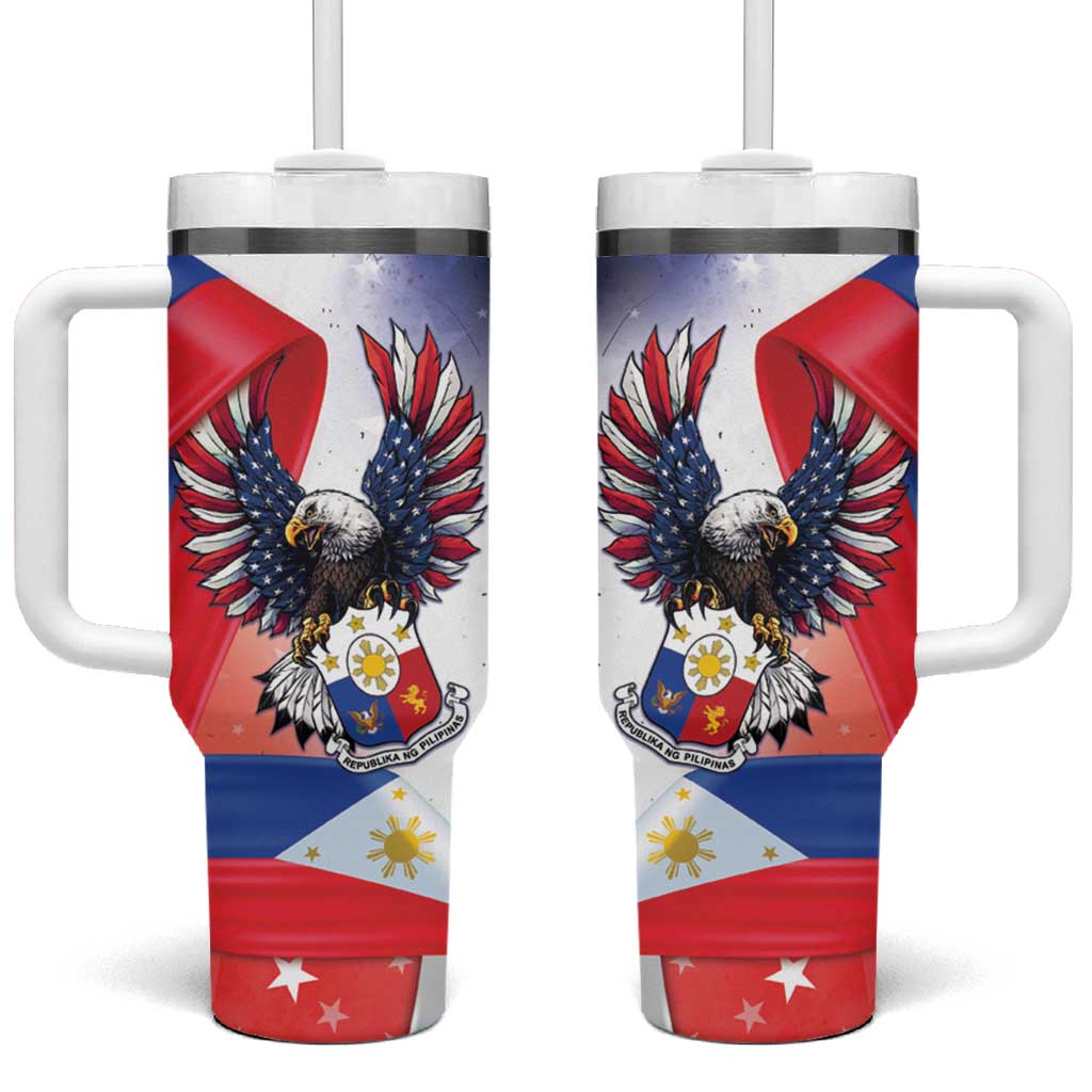 Filipino American History Month Tumbler With Handle Philippines Proud Of My Roots - Wonder Print Shop