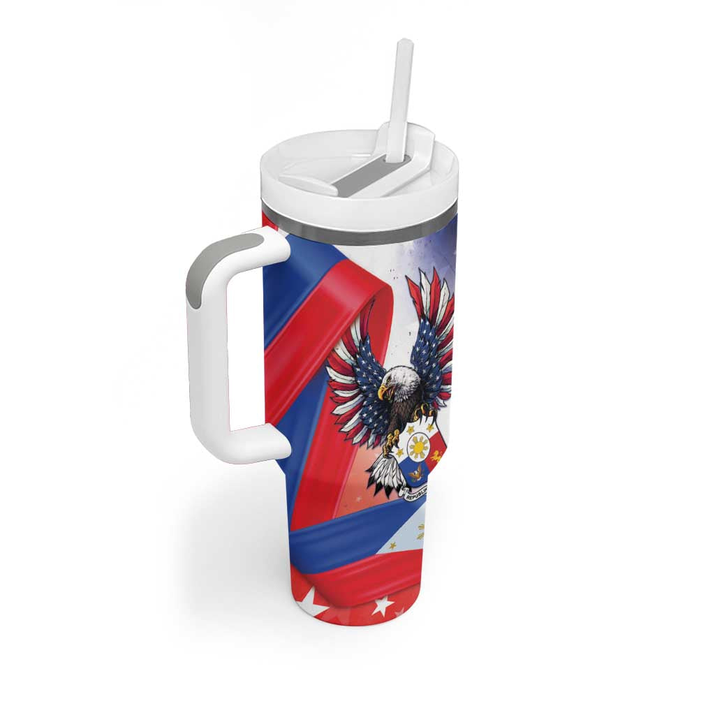 Filipino American History Month Tumbler With Handle Philippines Proud Of My Roots - Wonder Print Shop