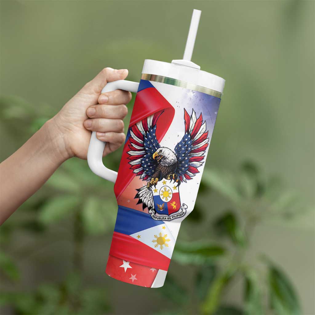 Filipino American History Month Tumbler With Handle Philippines Proud Of My Roots - Wonder Print Shop