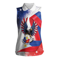 Filipino American History Month Women Sleeveless Polo Shirt Philippines Proud Of My Roots - Wonder Print Shop