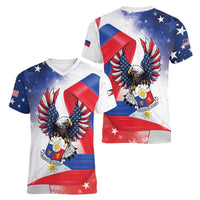 Filipino American History Month Women V-Neck T-Shirt Philippines Proud Of My Roots - Wonder Print Shop