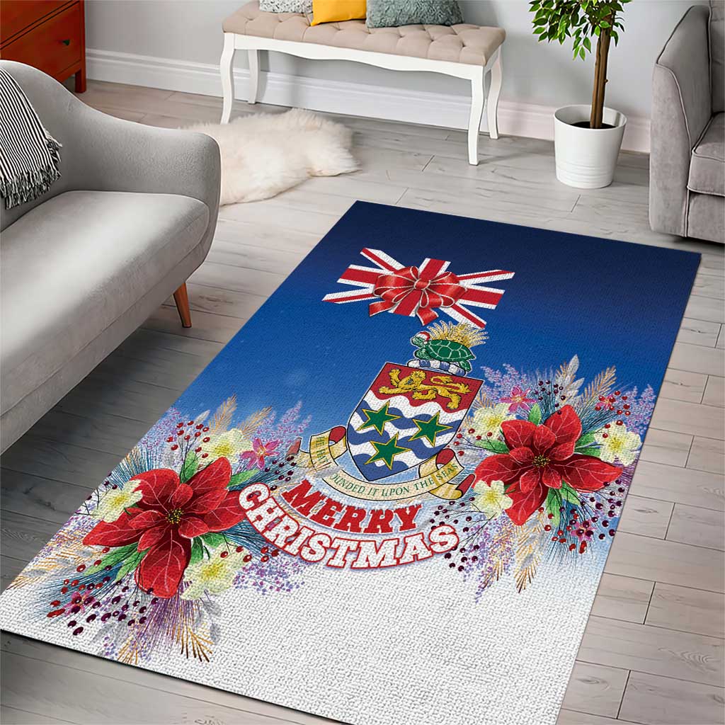 Cayman Islands Christmas Area Rug Coquette Bow Xmas Vibe - Wonder Print Shop
