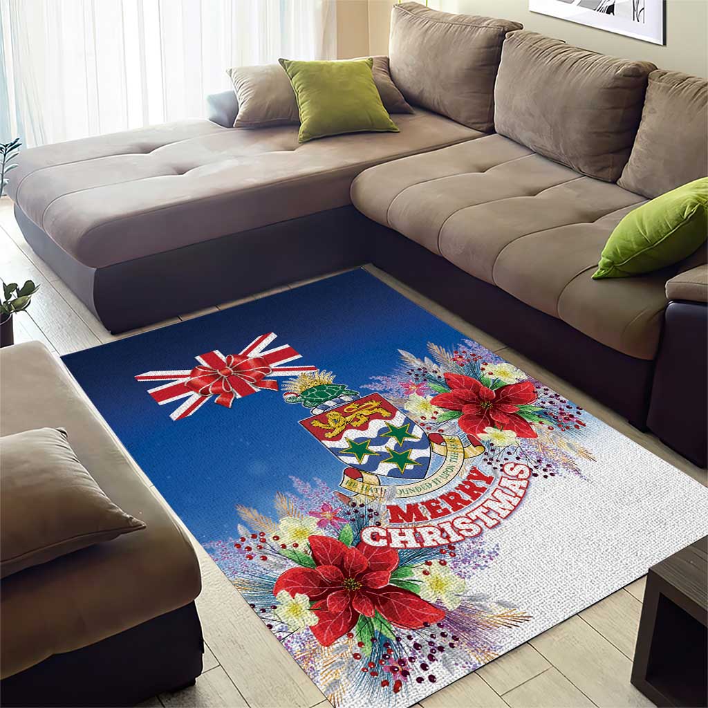 Cayman Islands Christmas Area Rug Coquette Bow Xmas Vibe - Wonder Print Shop