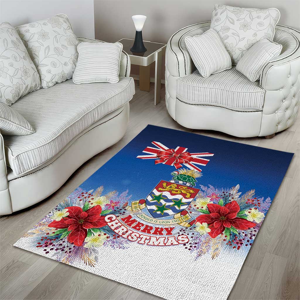 Cayman Islands Christmas Area Rug Coquette Bow Xmas Vibe - Wonder Print Shop