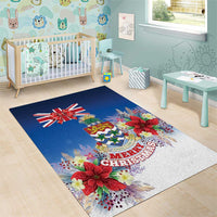 Cayman Islands Christmas Area Rug Coquette Bow Xmas Vibe - Wonder Print Shop