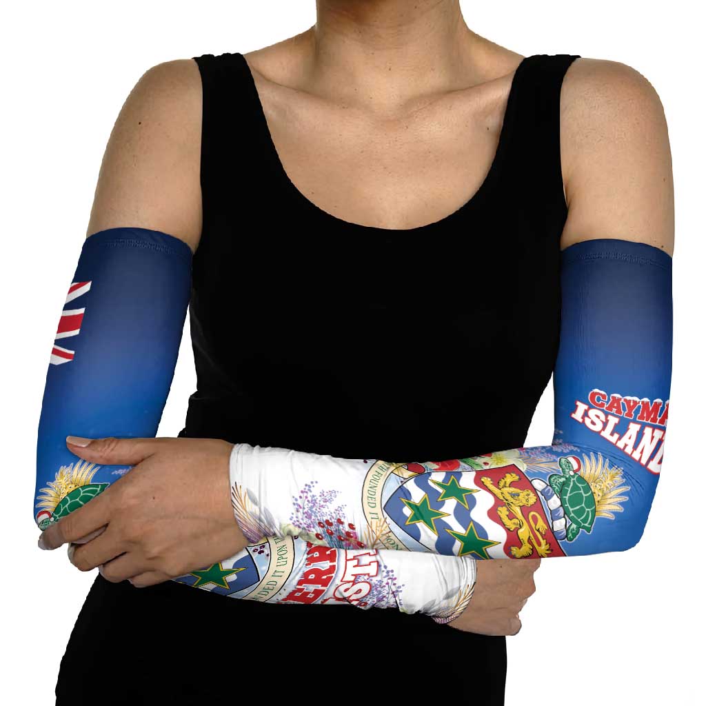 Cayman Islands Christmas Arm Sleeves Coquette Bow Xmas Vibe - Wonder Print Shop