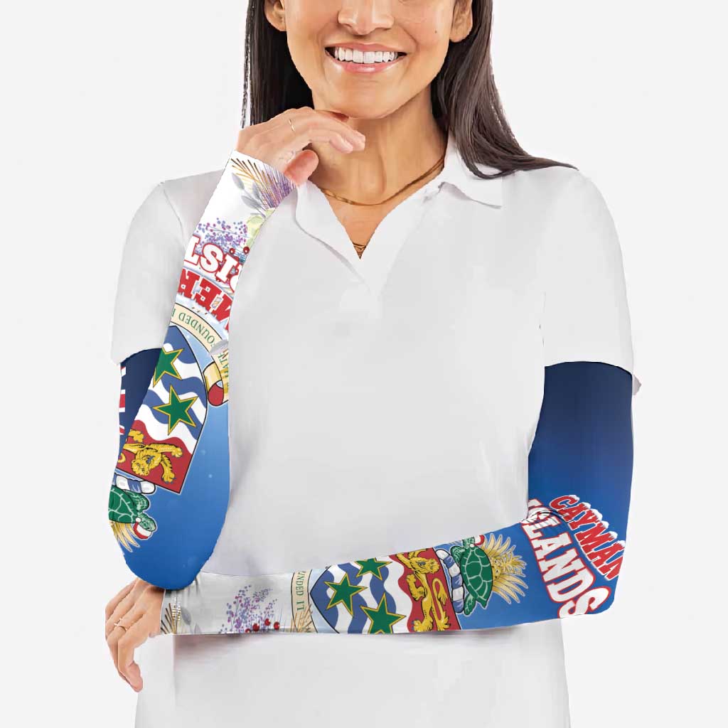 Cayman Islands Christmas Arm Sleeves Coquette Bow Xmas Vibe - Wonder Print Shop