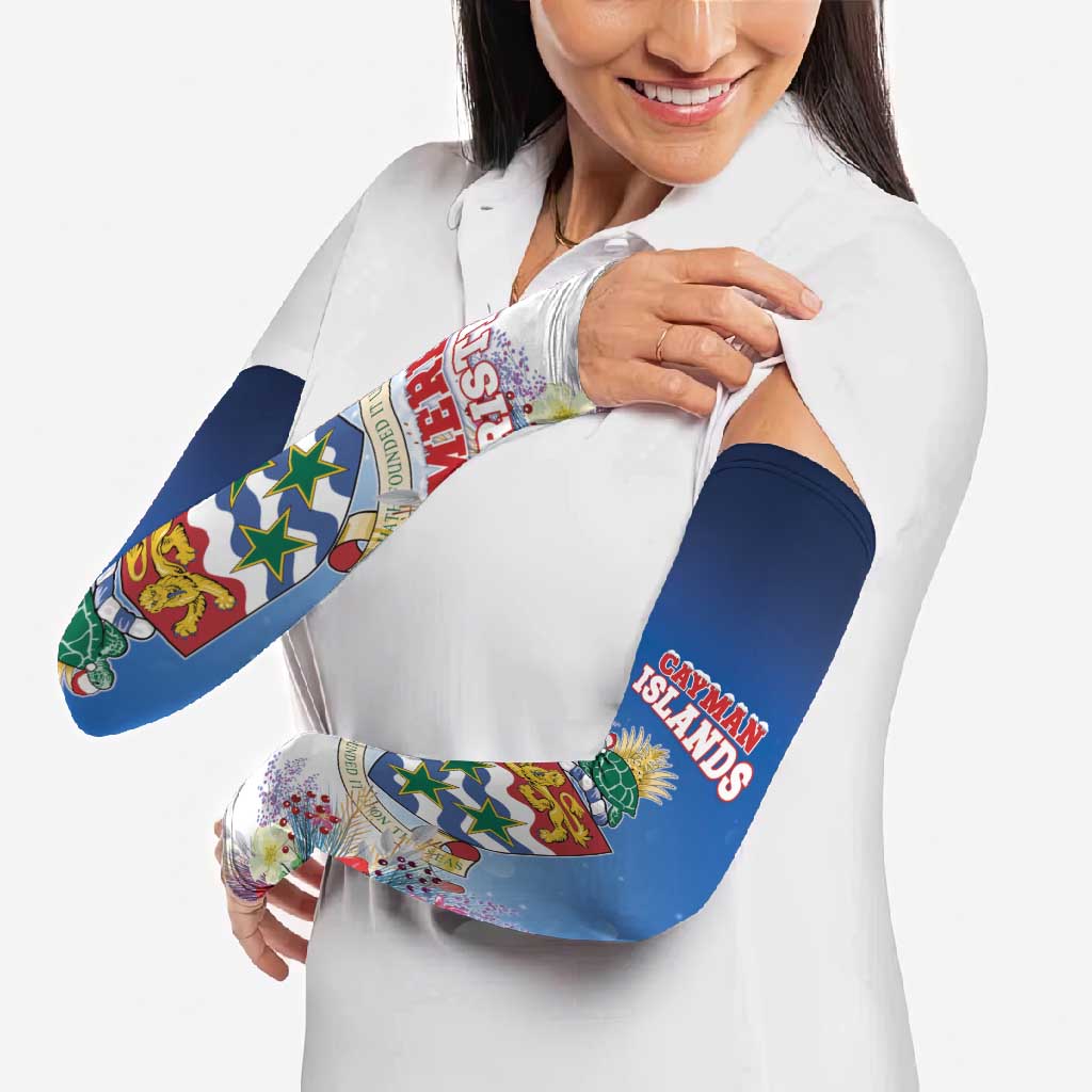 Cayman Islands Christmas Arm Sleeves Coquette Bow Xmas Vibe - Wonder Print Shop
