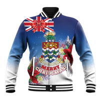 Cayman Islands Christmas Baseball Jacket Coquette Bow Xmas Vibe - Wonder Print Shop