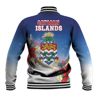Cayman Islands Christmas Baseball Jacket Coquette Bow Xmas Vibe - Wonder Print Shop
