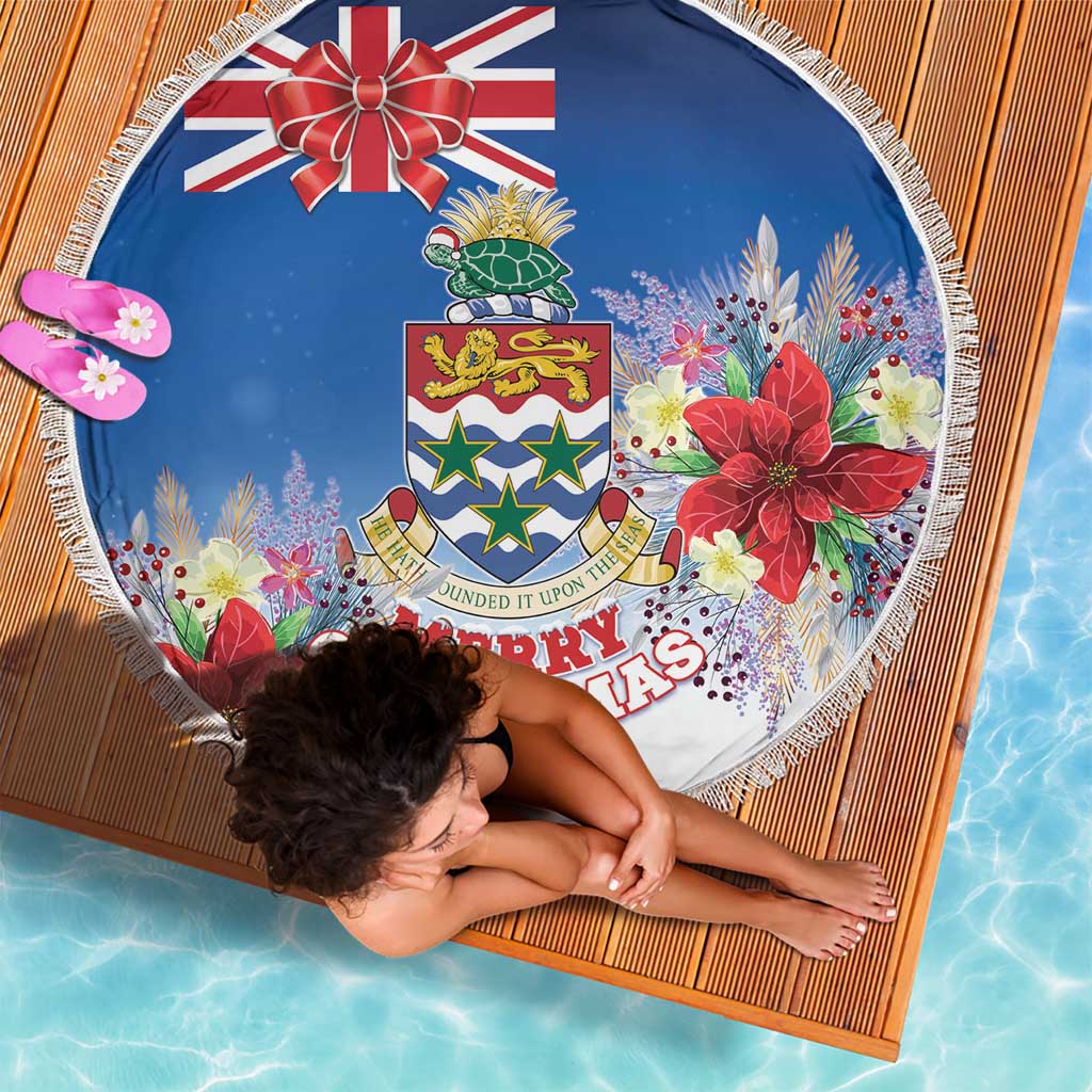 Cayman Islands Christmas Beach Blanket Coquette Bow Xmas Vibe - Wonder Print Shop