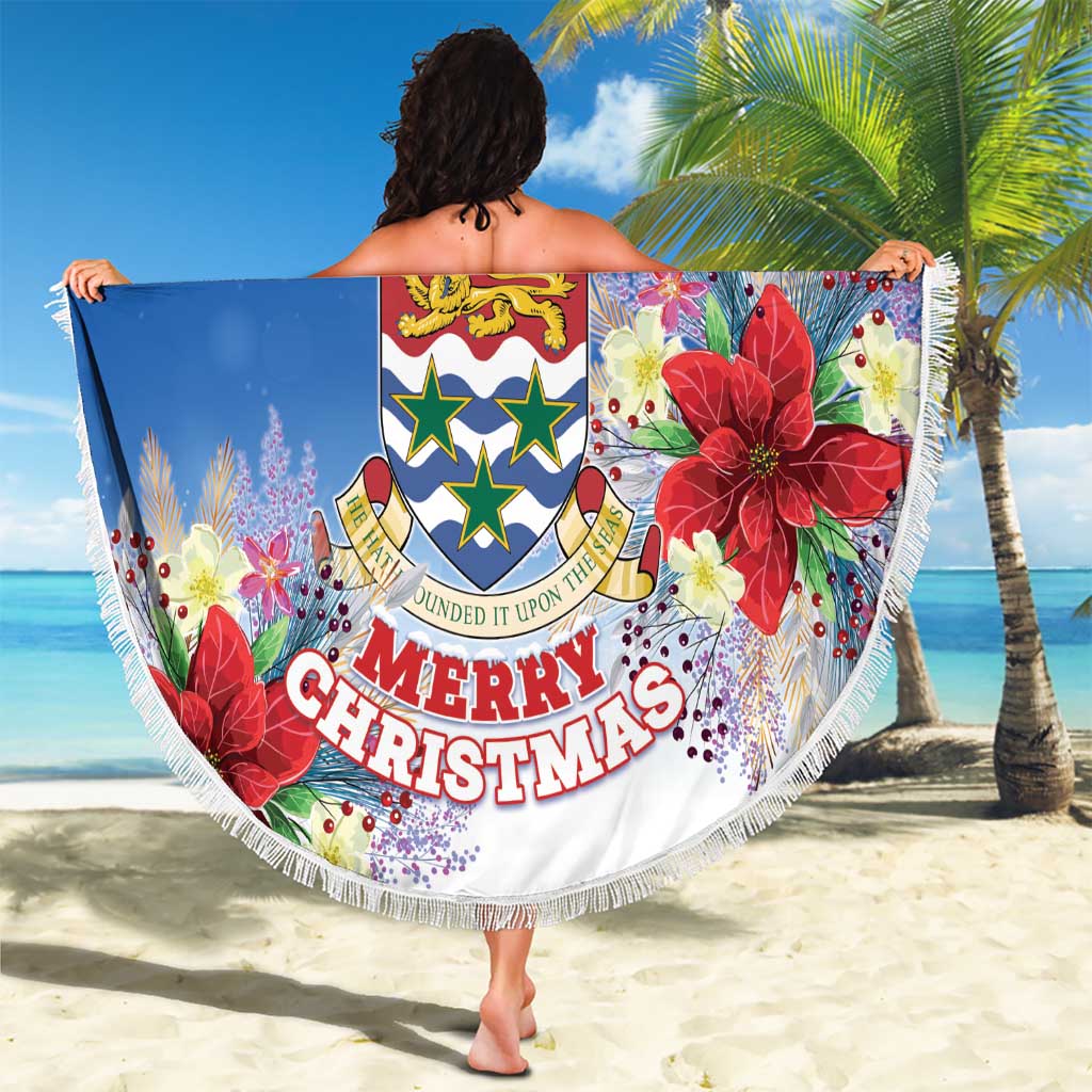 Cayman Islands Christmas Beach Blanket Coquette Bow Xmas Vibe - Wonder Print Shop