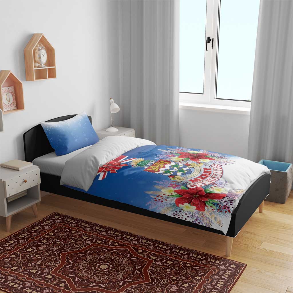 Cayman Islands Christmas Bedding Set Coquette Bow Xmas Vibe - Wonder Print Shop