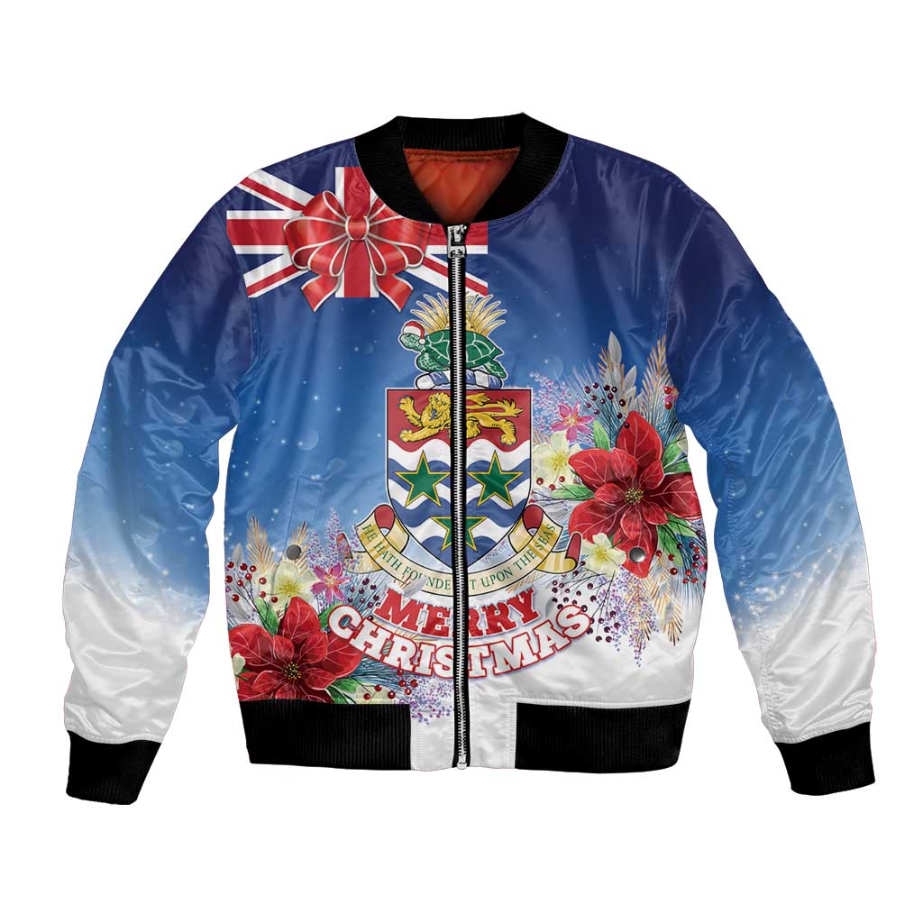 Cayman Islands Christmas Bomber Jacket Coquette Bow Xmas Vibe - Wonder Print Shop