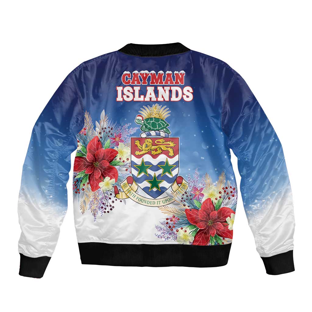 Cayman Islands Christmas Bomber Jacket Coquette Bow Xmas Vibe - Wonder Print Shop