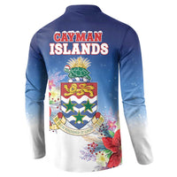 Cayman Islands Christmas Button Sweatshirt Coquette Bow Xmas Vibe - Wonder Print Shop