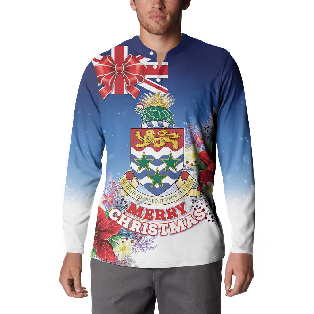 Cayman Islands Christmas Button Sweatshirt Coquette Bow Xmas Vibe - Wonder Print Shop