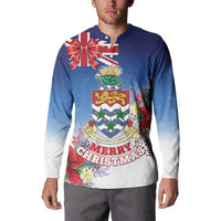 Cayman Islands Christmas Button Sweatshirt Coquette Bow Xmas Vibe - Wonder Print Shop