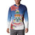 Cayman Islands Christmas Button Sweatshirt Coquette Bow Xmas Vibe - Wonder Print Shop