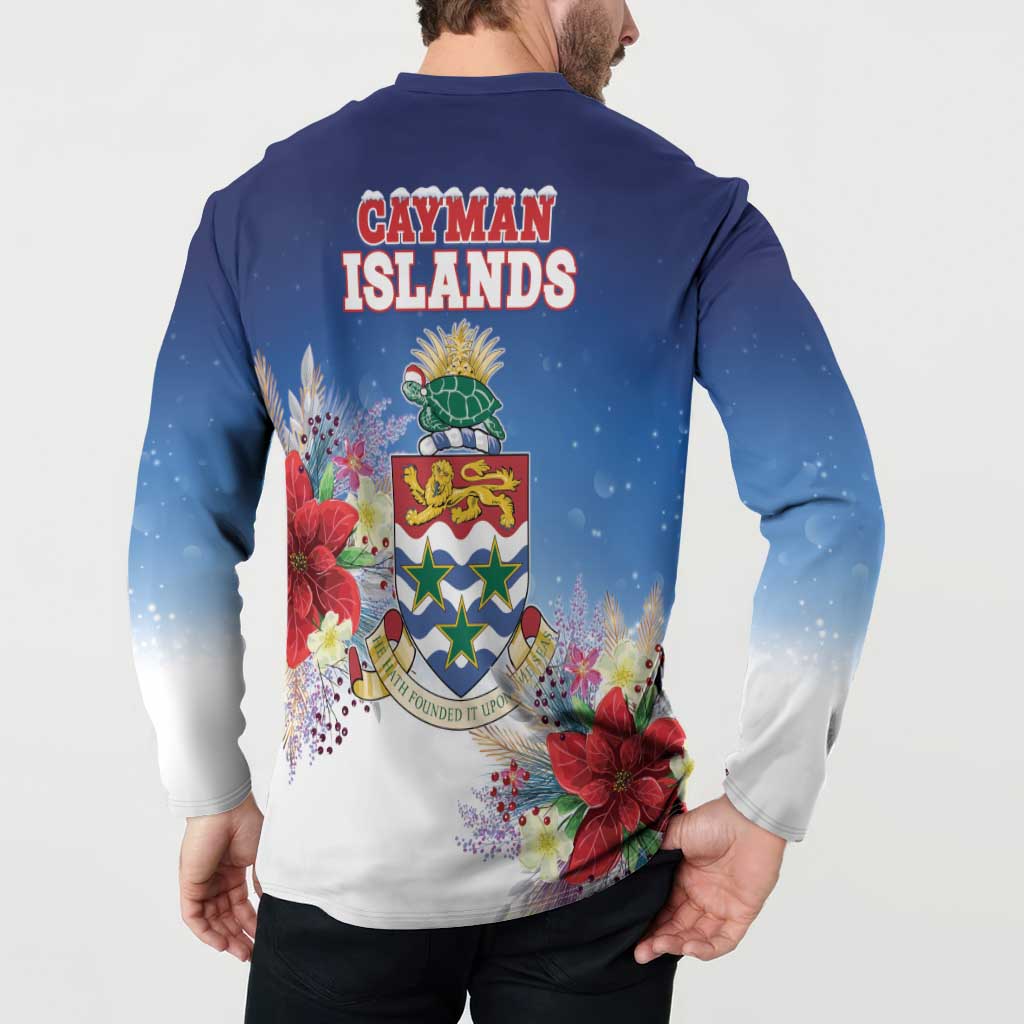 Cayman Islands Christmas Button Sweatshirt Coquette Bow Xmas Vibe - Wonder Print Shop