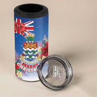 Cayman Islands Christmas 4 in 1 Can Cooler Tumbler Coquette Bow Xmas Vibe - Wonder Print Shop