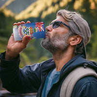 Cayman Islands Christmas 4 in 1 Can Cooler Tumbler Coquette Bow Xmas Vibe - Wonder Print Shop