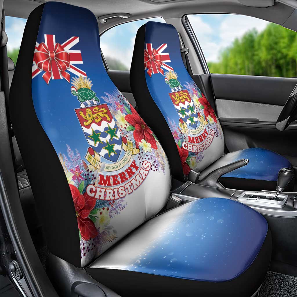 Cayman Islands Christmas Car Seat Cover Coquette Bow Xmas Vibe - Wonder Print Shop