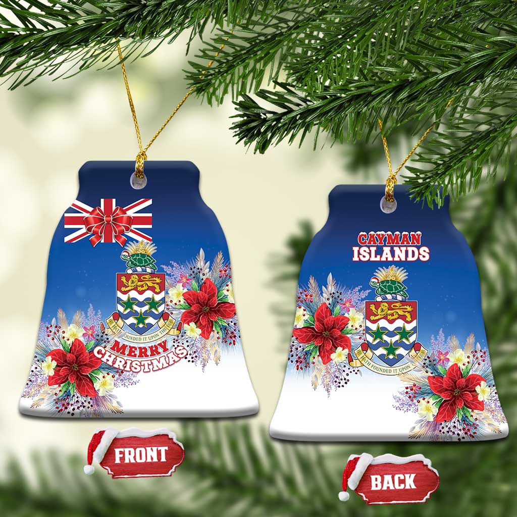 Cayman Islands Christmas Ceramic Ornament Coquette Bow Xmas Vibe - Wonder Print Shop