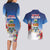 Cayman Islands Christmas Couples Matching Long Sleeve Bodycon Dress and Hawaiian Shirt Coquette Bow Xmas Vibe - Wonder Print Shop