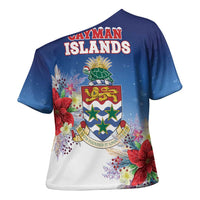 Cayman Islands Christmas Cross Shoulder Shirt Coquette Bow Xmas Vibe - Wonder Print Shop