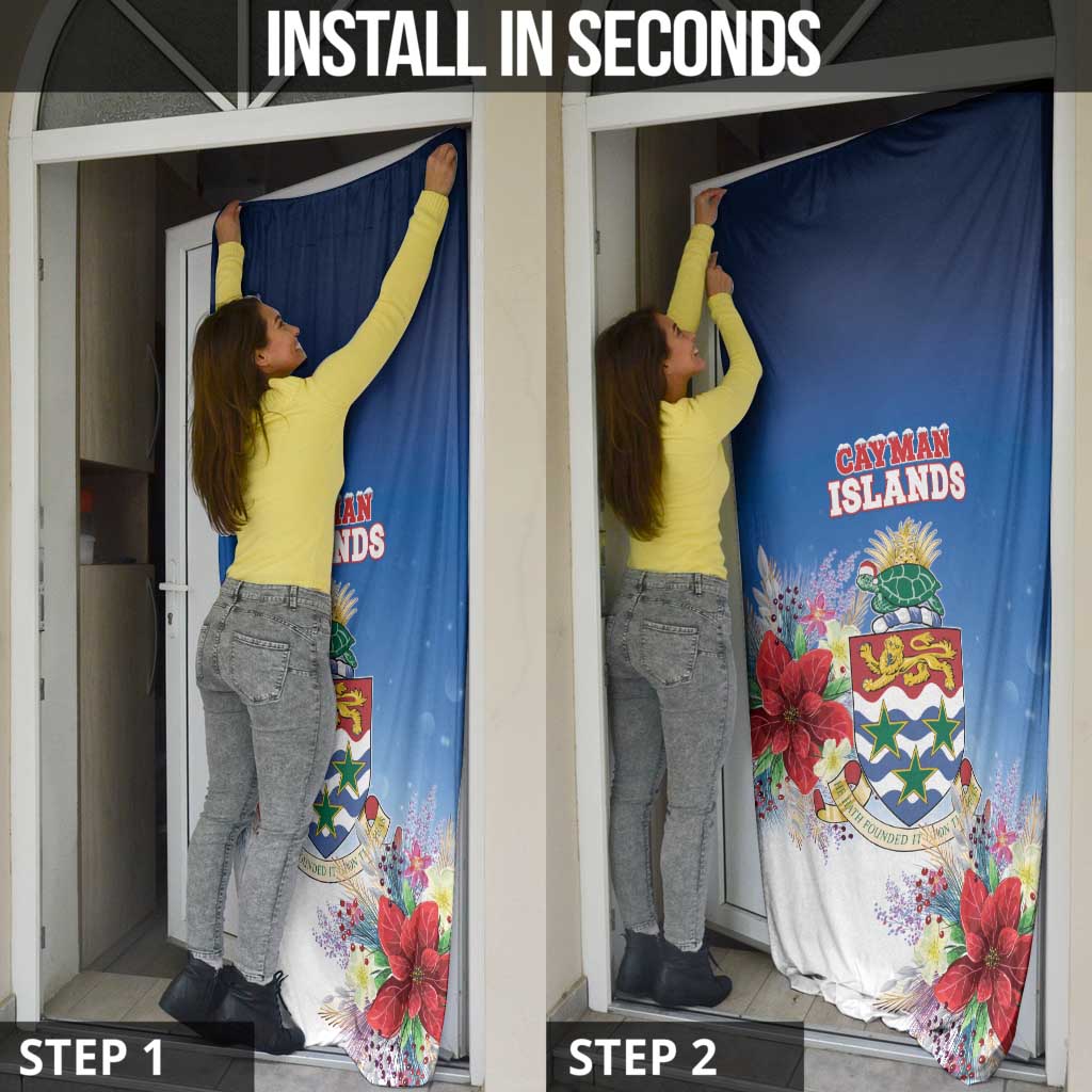 Cayman Islands Christmas Door Cover Coquette Bow Xmas Vibe - Wonder Print Shop