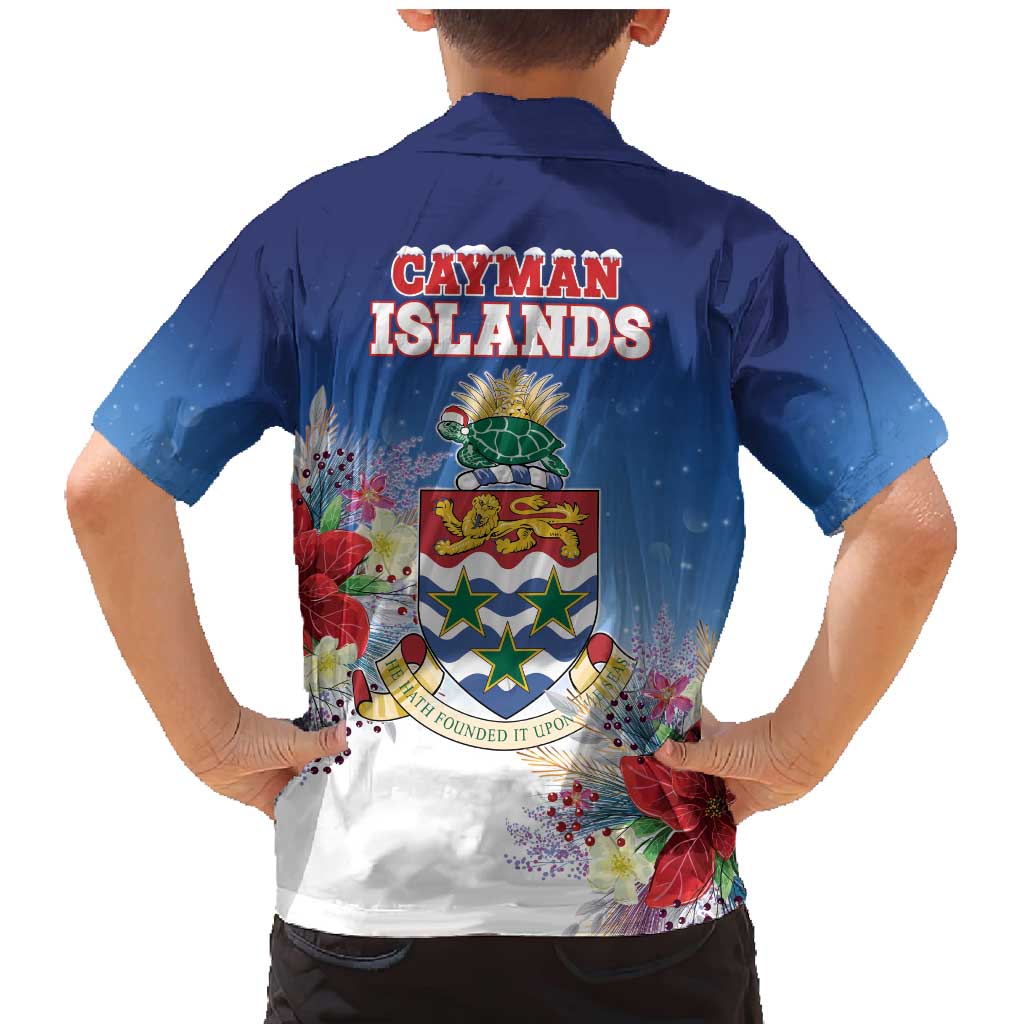 Cayman Islands Christmas Family Matching Mermaid Dress and Hawaiian Shirt Coquette Bow Xmas Vibe - Wonder Print Shop