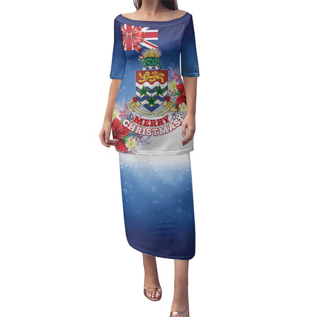 Cayman Islands Christmas Family Matching Puletasi and Hawaiian Shirt Coquette Bow Xmas Vibe - Wonder Print Shop