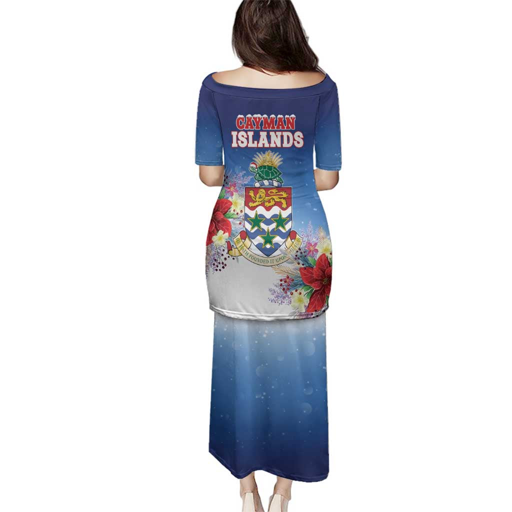 Cayman Islands Christmas Family Matching Puletasi and Hawaiian Shirt Coquette Bow Xmas Vibe - Wonder Print Shop