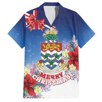 Cayman Islands Christmas Family Matching Short Sleeve Bodycon Dress and Hawaiian Shirt Coquette Bow Xmas Vibe - Wonder Print Shop