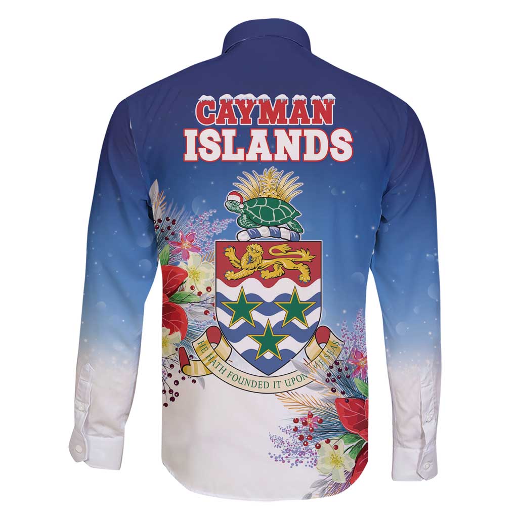 Cayman Islands Christmas Family Matching Short Sleeve Bodycon Dress and Hawaiian Shirt Coquette Bow Xmas Vibe - Wonder Print Shop