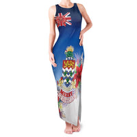 Cayman Islands Christmas Family Matching Tank Maxi Dress and Hawaiian Shirt Coquette Bow Xmas Vibe - Wonder Print Shop