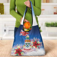 Cayman Islands Christmas Grocery Bag Coquette Bow Xmas Vibe - Wonder Print Shop
